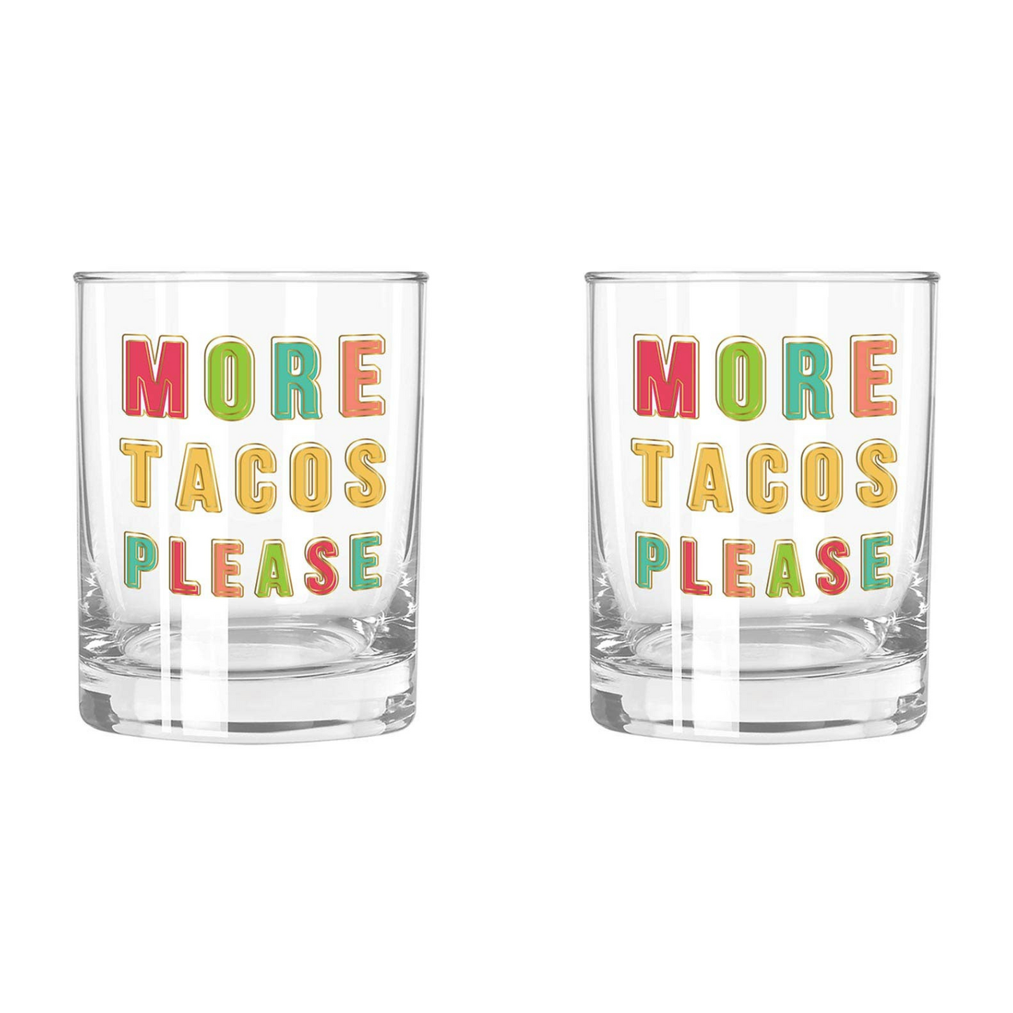 More Taco's Please Glasses (Set of 2) - Jocelyn & Co. Business Gifting Services