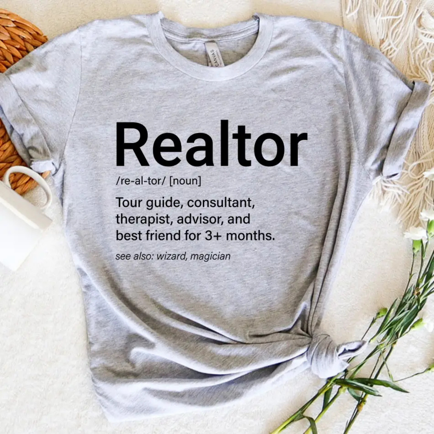 Women's "Realtor Definition" Tee – Because You Do It All - Jocelyn & Co. Business Gifting Services