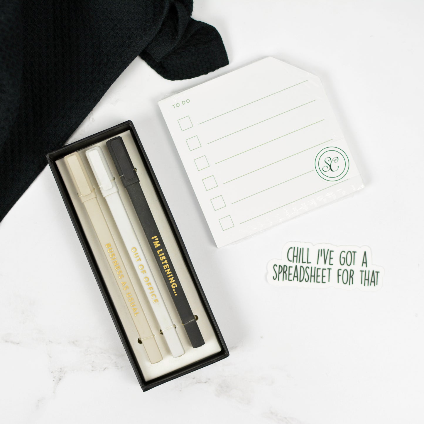 Spreadsheet Chic Desk Set