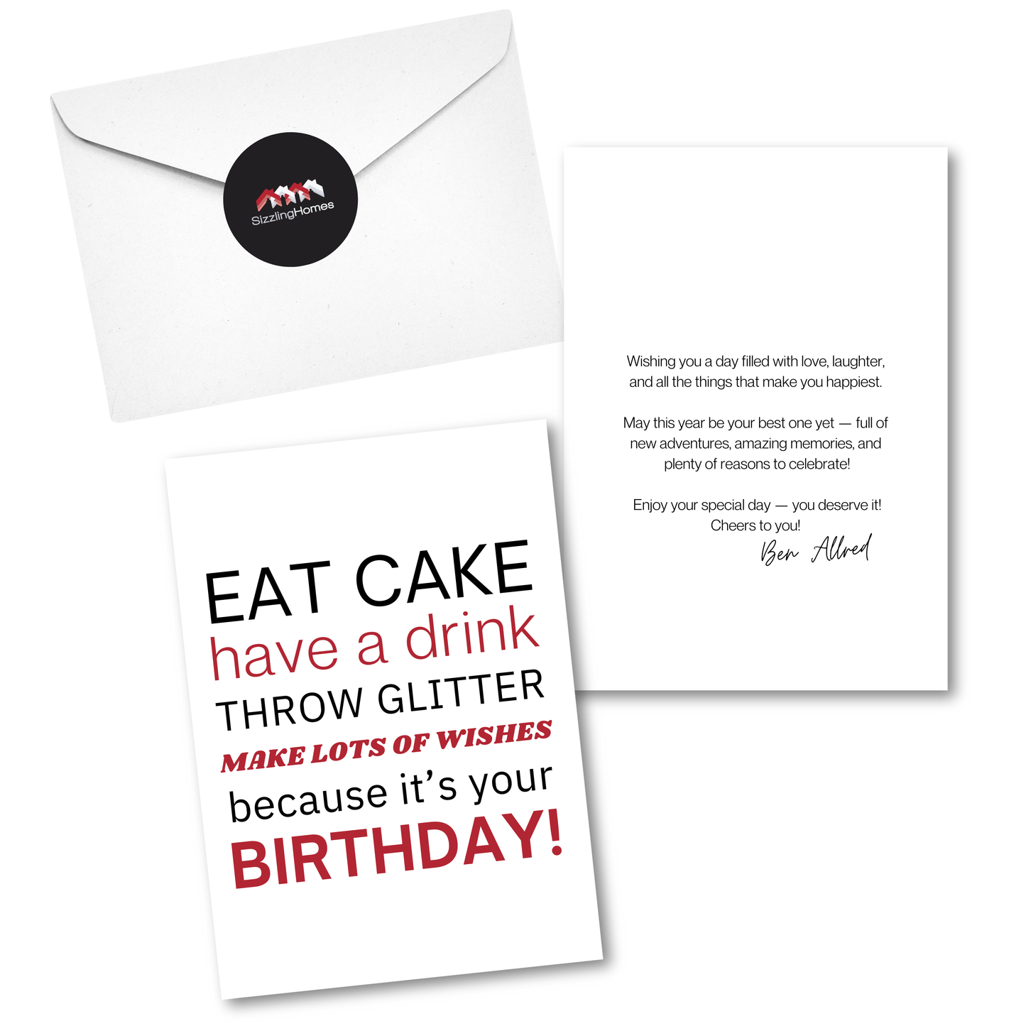 Sizzling Homes Birthday Card - Jocelyn & Co. Business Gifting Services