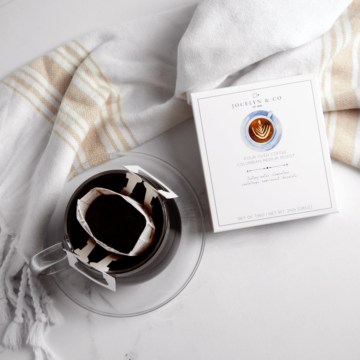 Experience Coffee Perfection with Jocelyn & Co. Colombian Pour Over Coffee