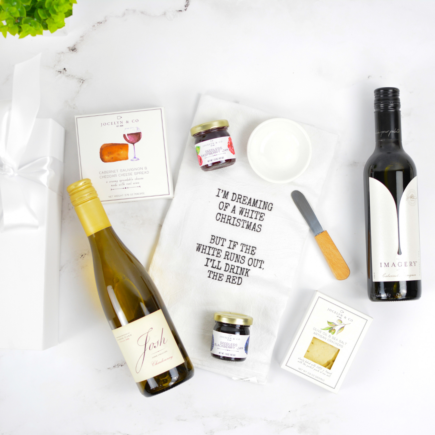 Holiday Cheer Wine & Gourmet Gift Box, 375mL