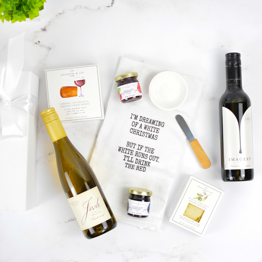 Holiday Cheer Wine & Gourmet Gift Box, 375mL