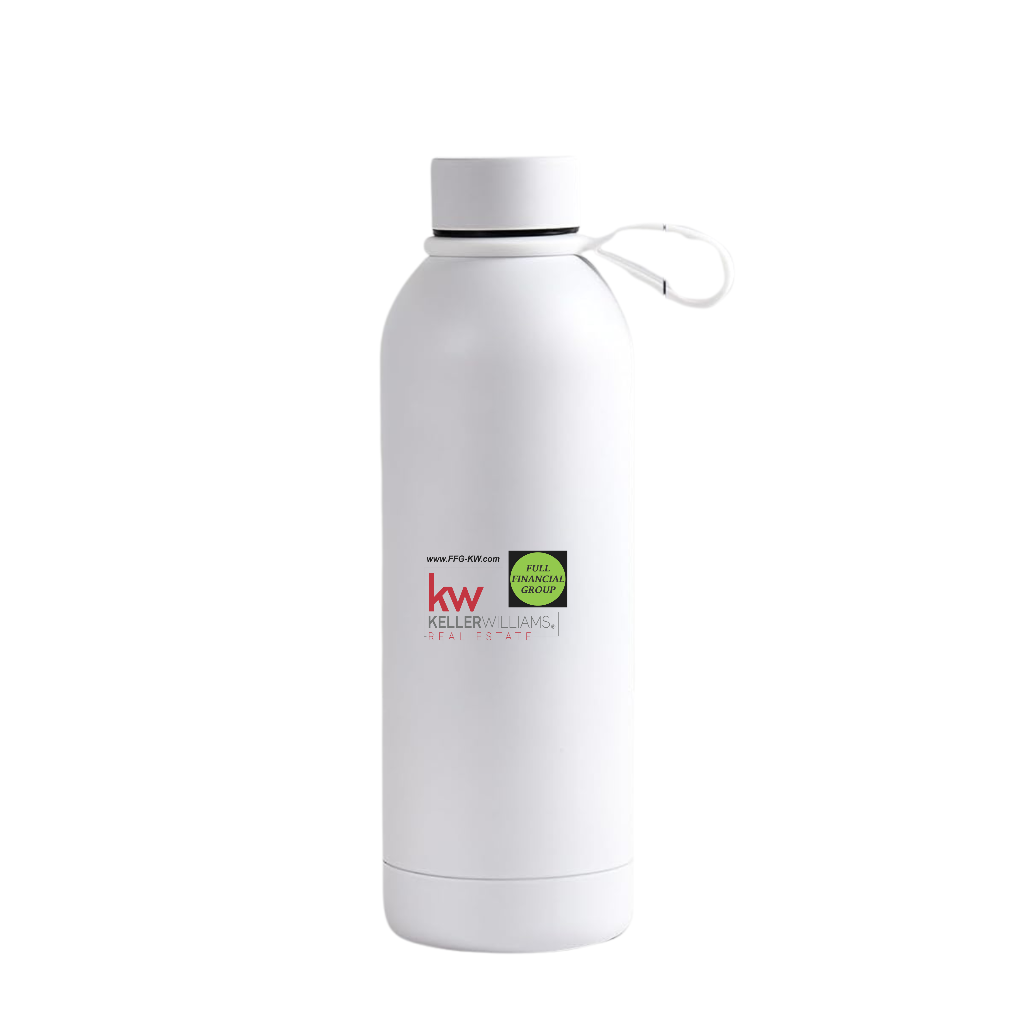White Capped Water Bottle