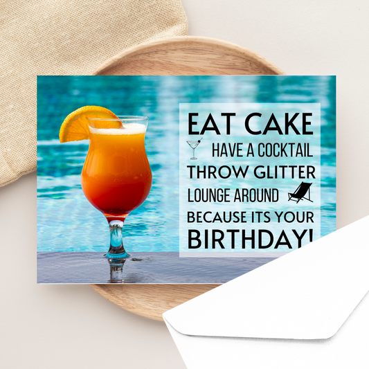 Eat Cake Birthday Card