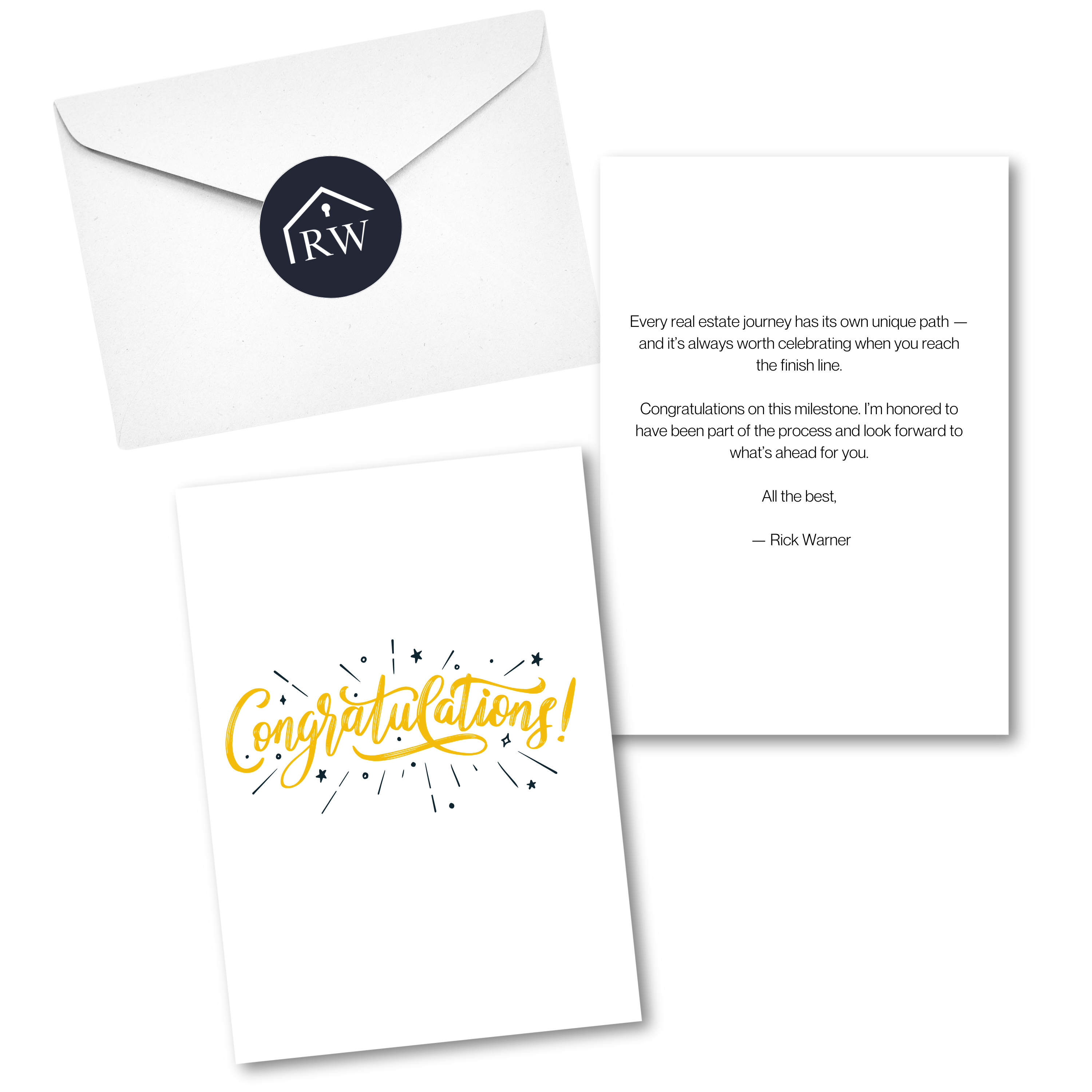 Rick Warner Team Congratulations Card