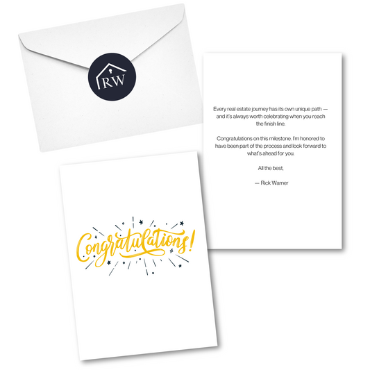 Rick Warner Team Congratulations Card