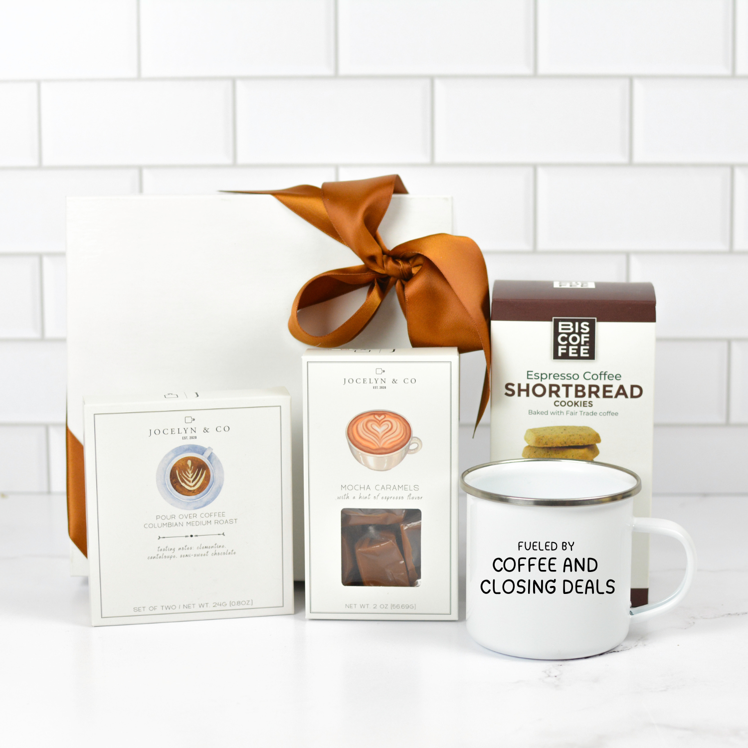 “Fueled by Coffee & Closing Deals” Gift Box - Jocelyn & Co. Business Gifting Services 