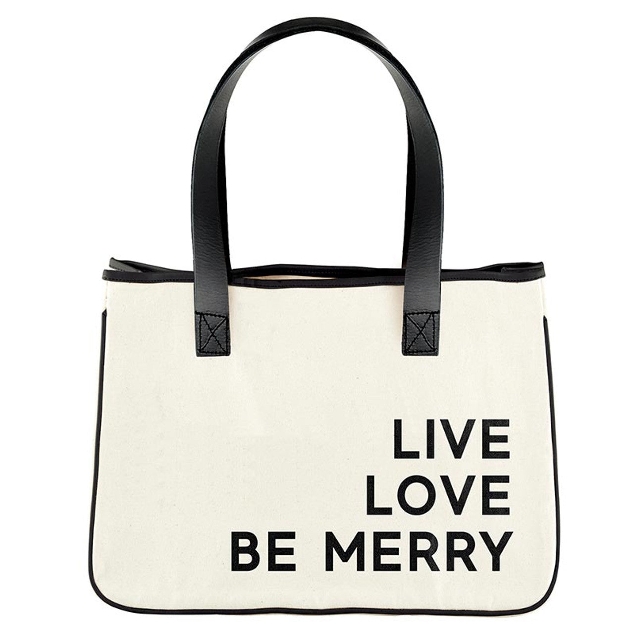 Live Love Be Merry Canvas Tote