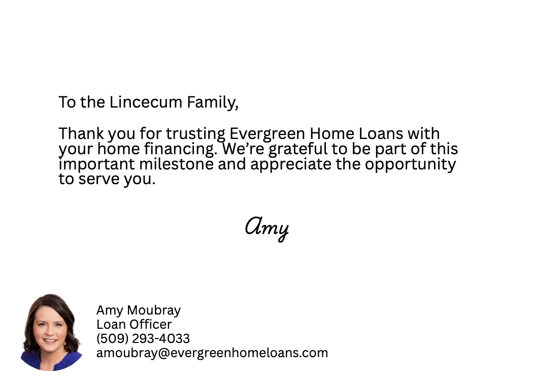Amy Moubray Closing Card