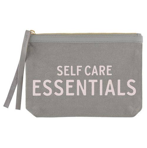 Grey Canvas Pouch - Self Care Essentials - Jocelyn & Co. Business Gifting Services 