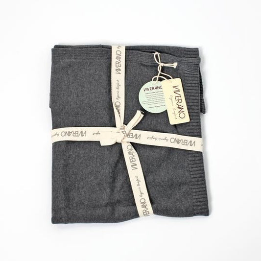 Knit Baby Blanket- Black