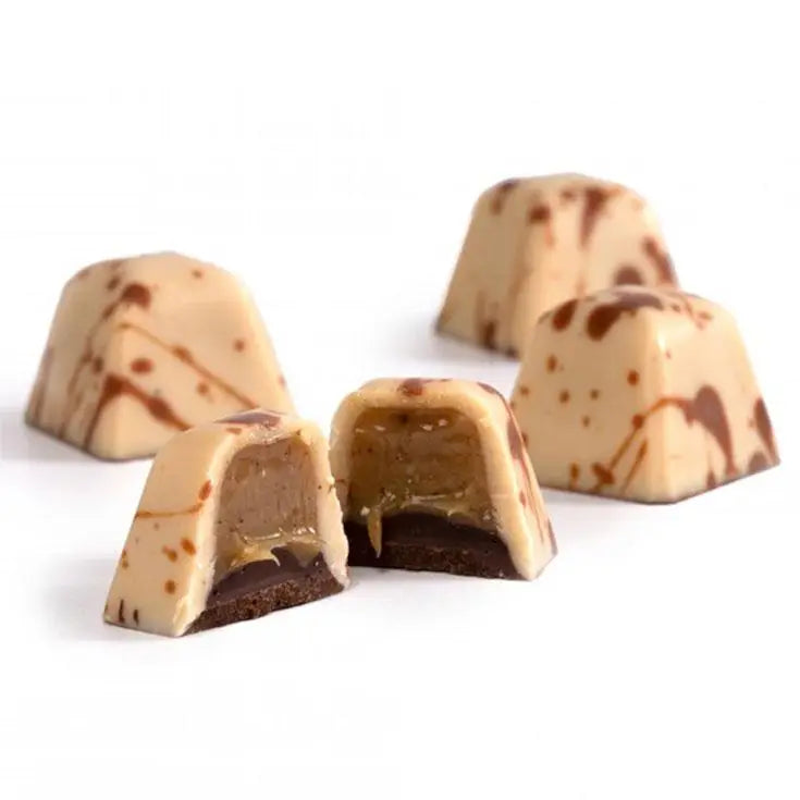 Eggnog chocolate truffles close-up